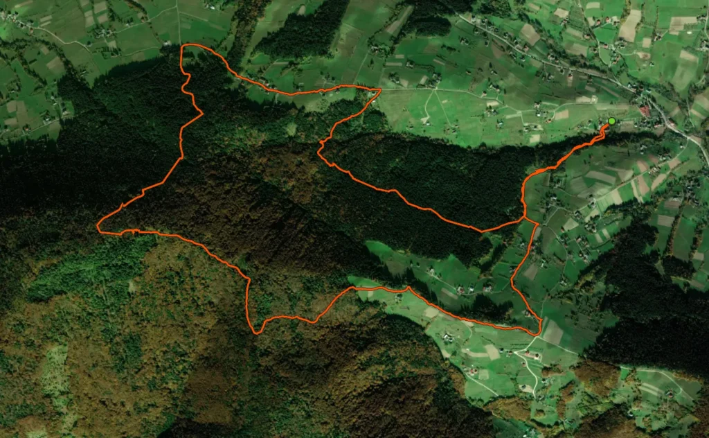 Trasa biegu wokół Modyni